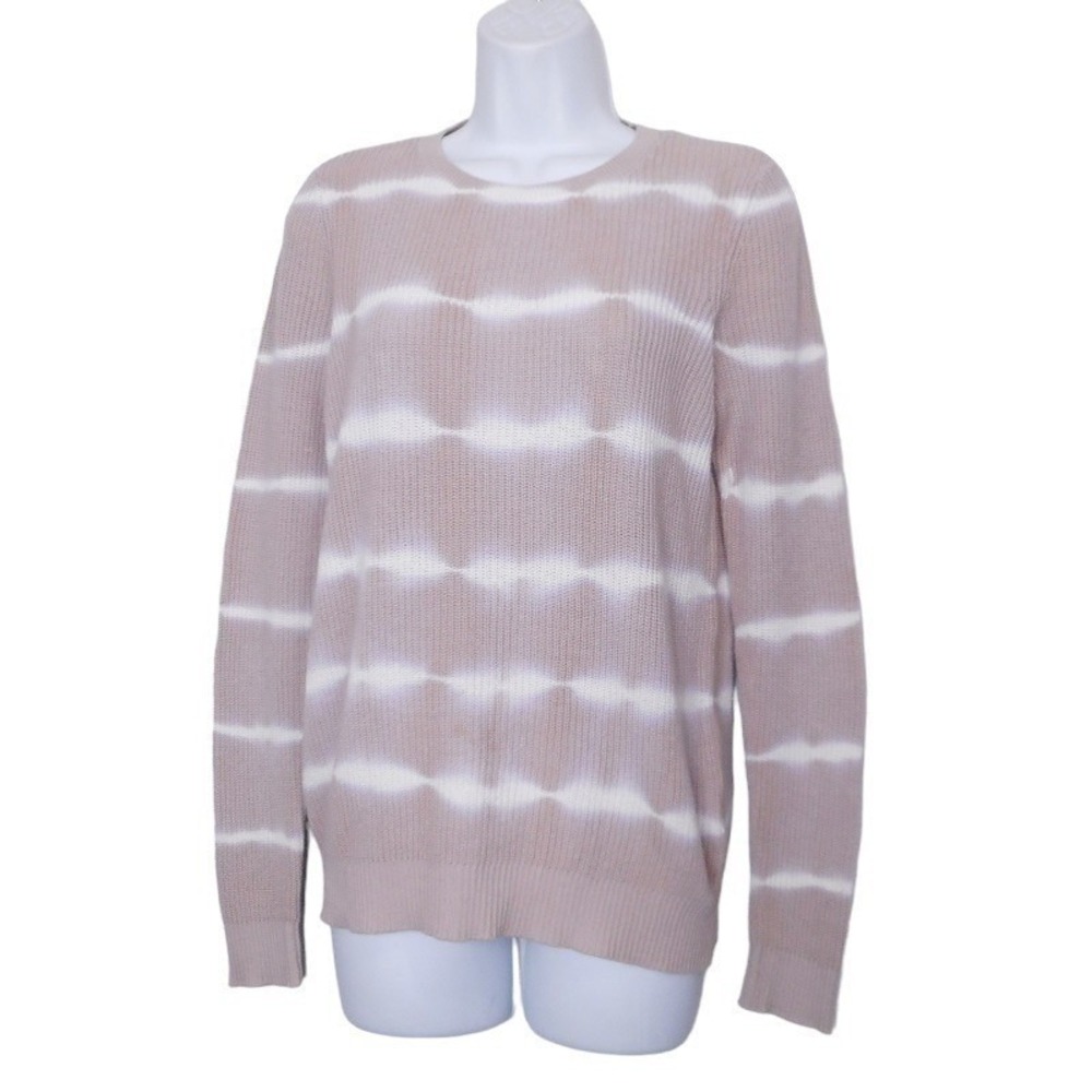 INC International Concepts Sweater Small Beige Pullover Tie Dye Knit Casual